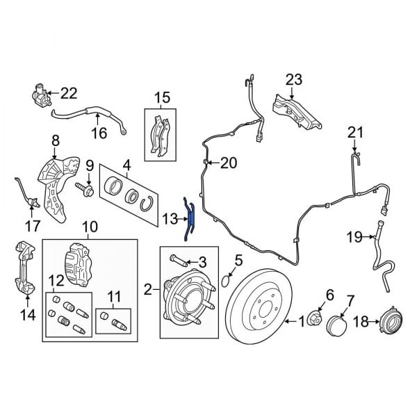 Ford OE 7L1Z2B164A Front Disc Brake AntiRattle Clip