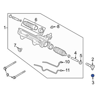 Ford OE - Inner Steering Tie Rod Nut