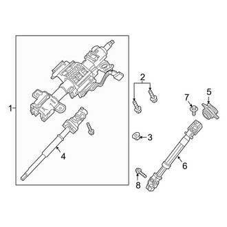 Ford OE - Steering Column Assembly (Floor Shift, W/O Power Adjust)
