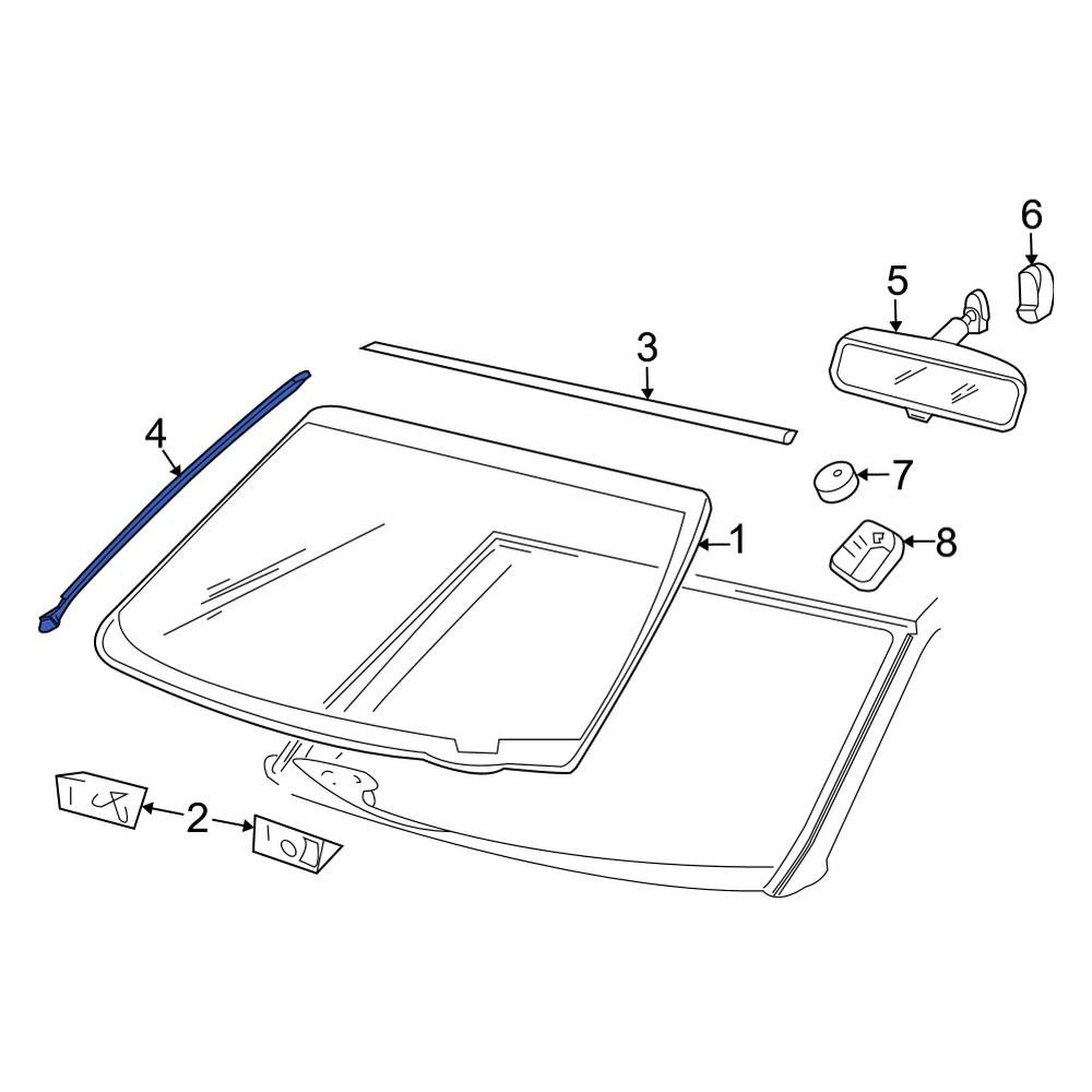 Ford OE 7L1Z7851693A - Left Windshield Seal