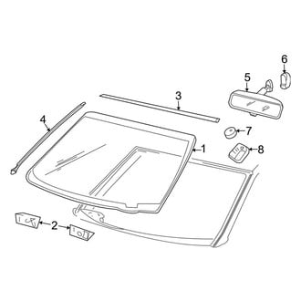 Ford OE - Windshield - Glass