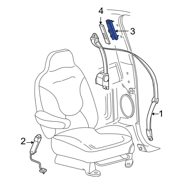 Ford OE 7L1Z16602B82BA Front Seat Belt Height Adjuster