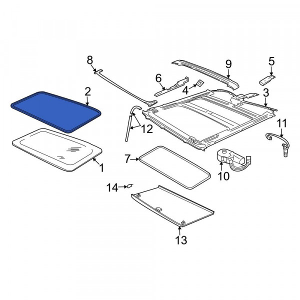 Ford OE 5L1Z7851884AA - Sunroof Seal