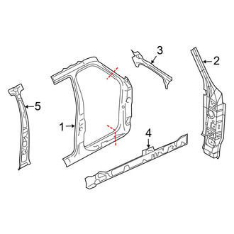 Ford OE - Pillars, Rocker & Floor - Center Pillar (EL King Ranch / EL Limited / EL Platinum / EL SSV / EL XL / EL XLT)