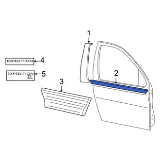 Ford OE - Front Left Outer Door Window Belt Weatherstrip