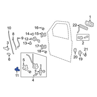 Ford OE - Front Door Lock Rod Clip