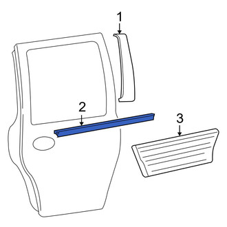 Ford OE - Rear Left Outer Door Window Belt Weatherstrip