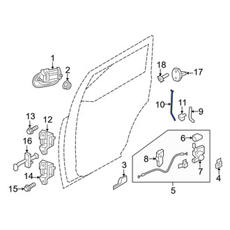 Ford OE - Rear Left Door Lock Operating Rod