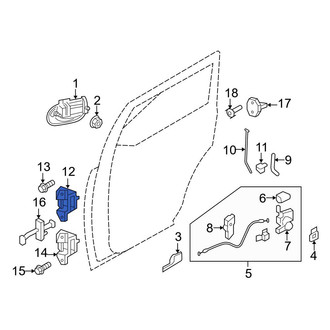 Ford OE - Rear Upper Door Hinge