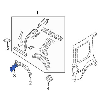Ford OE - Rear Right Quarter Panel Splash Shield