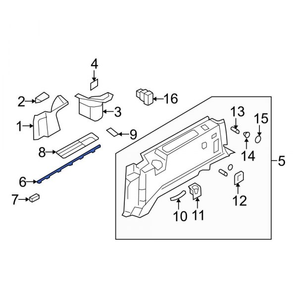 Quarter Panel Trim Panel Clip