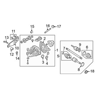 Ford OE - Rear Suspension - Carrier & Components