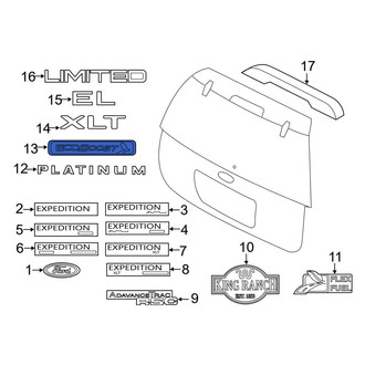 Ford OE - Rear Hatch Emblem