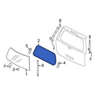 Ford OE - Rear Back Glass Weatherstrip