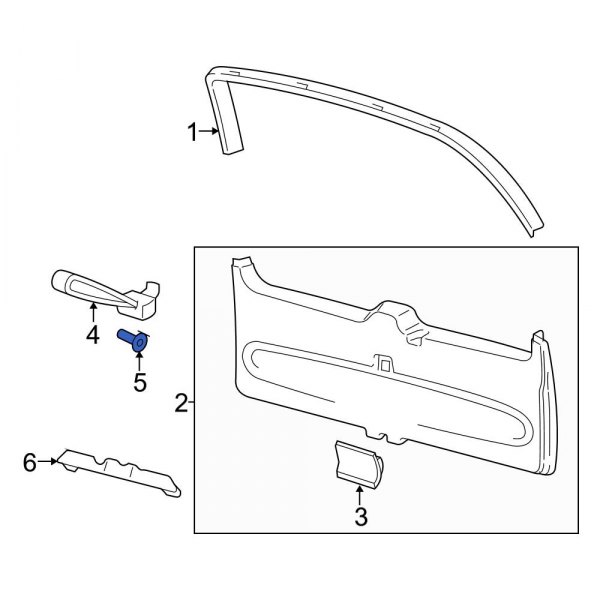 Liftgate Pull Handle Screw