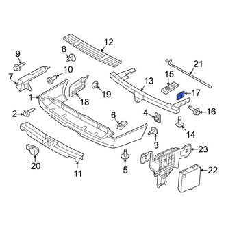 Ford OE - Bumper Impact Bar Nut