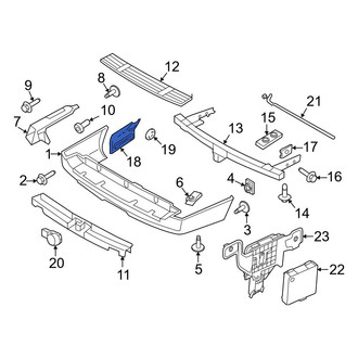 Ford OE - Rear Right Bumper Cover Support Rail