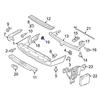 Ford OE - Bumper Cover Support Rail Nut