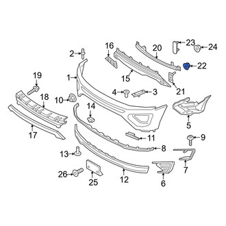 Ford OE - Bumper Face Bar Nut