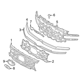 Ford OE - Front Bumper & Grille - Grille & Components