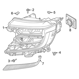 Ford OE - Front Lamps - Headlamp Components