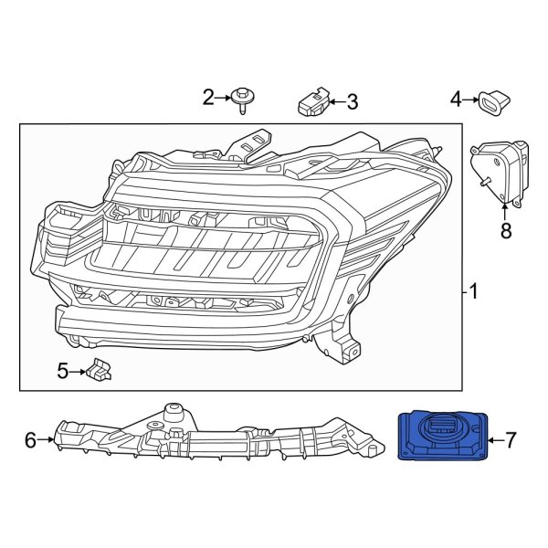 Ford OE LC5Z13C788J Front High Intensity Discharge (HID) Lighting Ballast