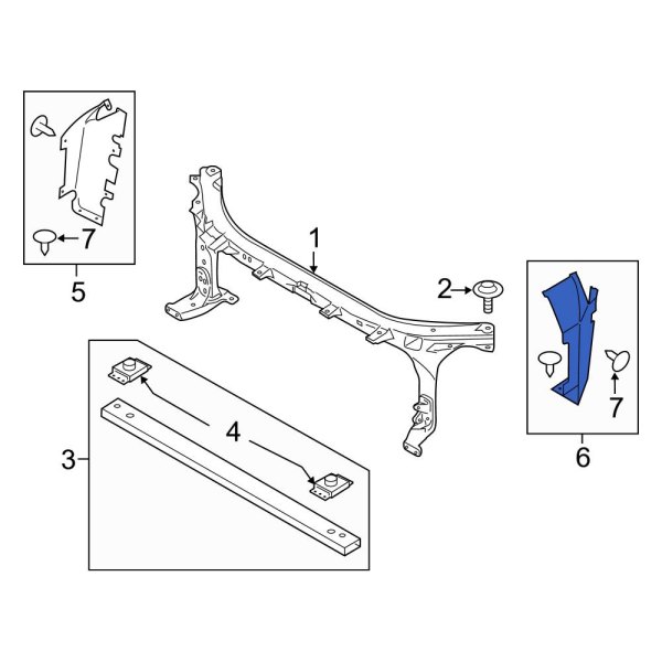 Radiator Support Air Deflector