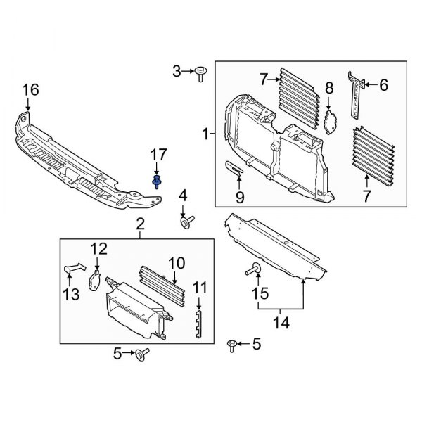 Radiator Support Access Cover Clip