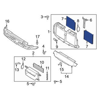 Ford OE - Front Upper Radiator Shutter Assembly