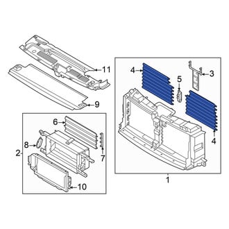 Ford OE - Front Upper Radiator Shutter Assembly