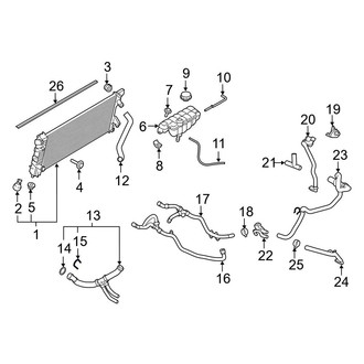 Ford OE - Upper Radiator Coolant Hose C-Clip