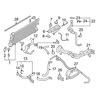 Ford OE - Upper Radiator Coolant Hose C-Clip