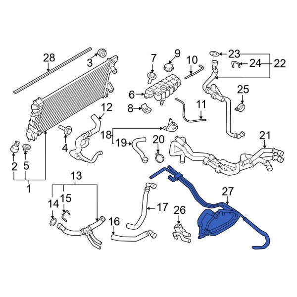 Ford OE NL1Z7G071B Engine Coolant Bypass Pipe