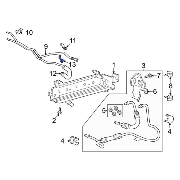 Transmission Oil Cooler Line Bracket