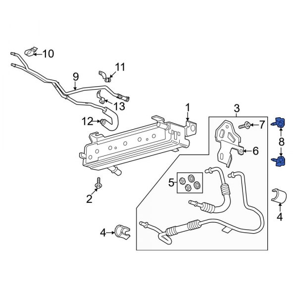 Transmission Oil Cooler Line Clip