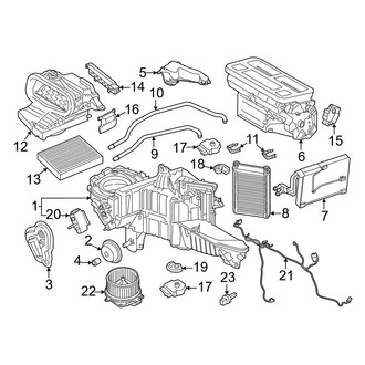 Ford OE - Air Conditioner & Heater - Evaporator & Heater Components (Front, With Auto A/C)