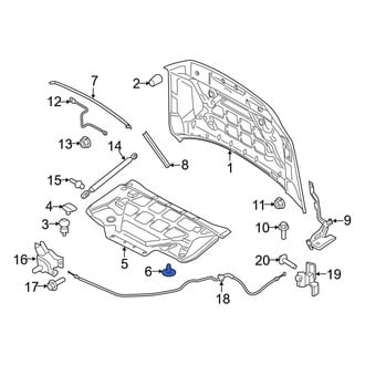 Ford OE - Hood Insulation Pad Clip