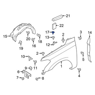 Ford OE - Quarter Panel Splash Shield Clip