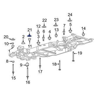 Ford OE - Rear Upper Body Mount Cushion Nut