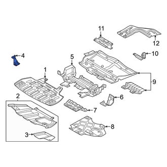 Ford OE - Right Radiator Support Access Cover Bracket