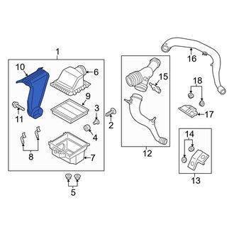 Ford OE - Rear Left Engine Air Intake Hose