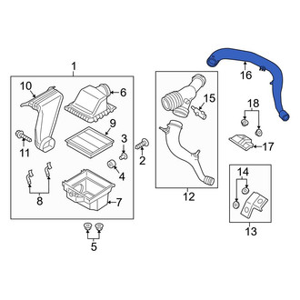 Ford OE - Rear Right Engine Air Intake Hose