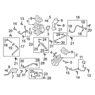 Ford OE - Upper Turbocharger Oil Line Bolt