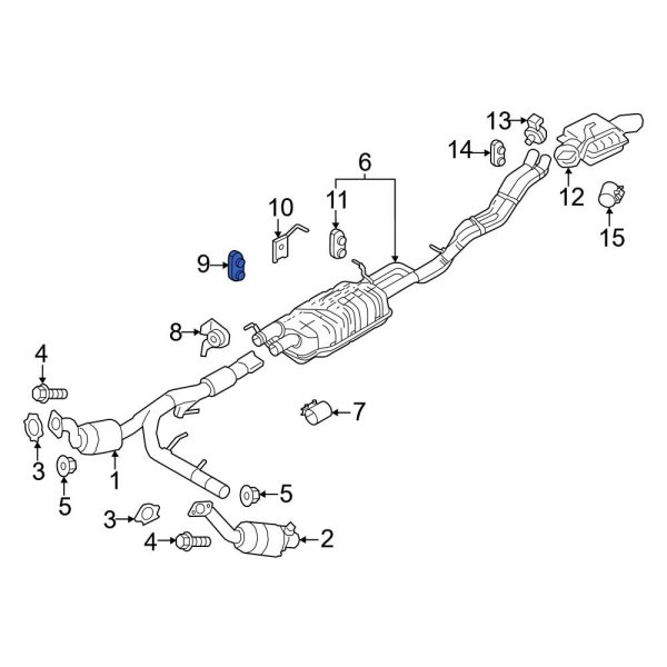 Ford OE JL1Z5A262A Exhaust System Hanger