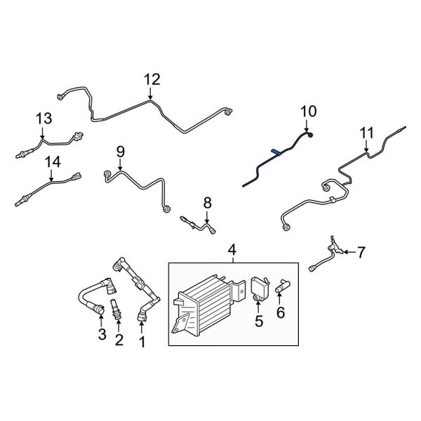 Ford OE JL1Z9J337B Evaporative Emissions System Lines