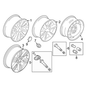 Ford OE - Wheels (18"), (Limited / Max Limited / Max SSV / Max XL / Max XLT / SSV / XL / XLT)
