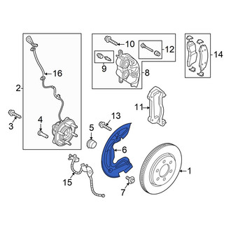 Ford OE - Front Right Brake Dust Shield