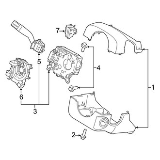 Ford OE - Steering Column - Shroud, Switches & Levers (Manual Tilt)