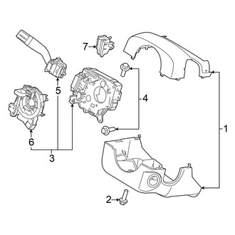 Ford OE - Steering Column - Shroud, Switches & Levers (Power Tilt)