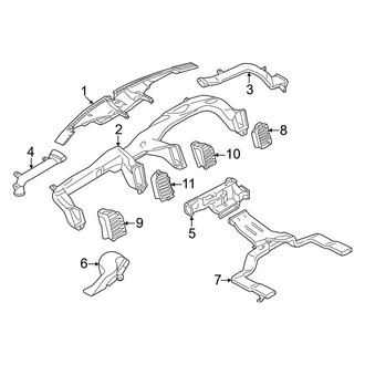 Ford OE - Instrument Panel - Ducts (Front)
